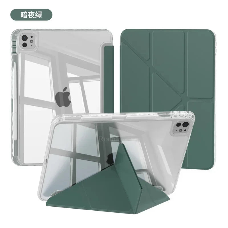 Y Fold Magnetic Case For iPad A16 2025 Air5 Air4 iPad Air11 13 M3 M2 M4 M5 Pro11 13 12.9 10th 9th 8th 6th 5th 10.9 10.5 10.2 9.7