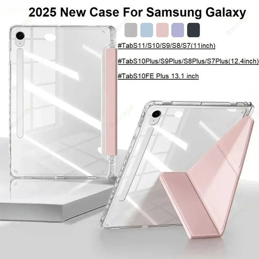 Y-Fold Smart Case for Samsung Galaxy Tab S11 11 inch 2025 S10lite Funda Case 5G SM-X730/X736 S10 S9 S7 FE S8 plus 12.4'' 13.1''