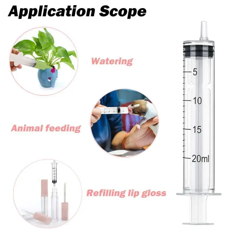 1/5/10/20pcs Plastic Syringes Hydroponic Measure Perfume Rinse Disposable Sampler Injector Measuring Injection Syringe
