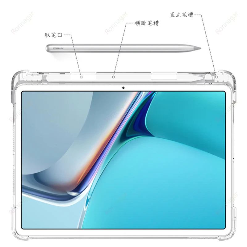 With Pencil Holder Case for Huawei MatePad 11.5 S 2024 Smart Book Cover for MatePad 11.5 S 11.5S TGR-W09 W10 Tablet Stand Cover