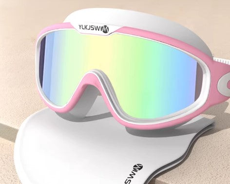 Electroplated large frame swimming goggles/anti-fog and anti-ultraviolet/safety optical lenses/swimming accessories