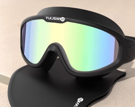 Electroplated large frame swimming goggles/anti-fog and anti-ultraviolet/safety optical lenses/swimming accessories
