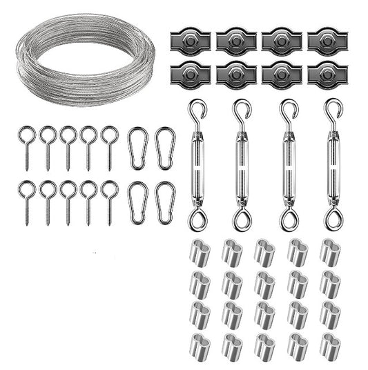 NZ Stock 45m wire rope set 2mm PVC coated Cable turnbuckle crimping loops - KiwisLove
