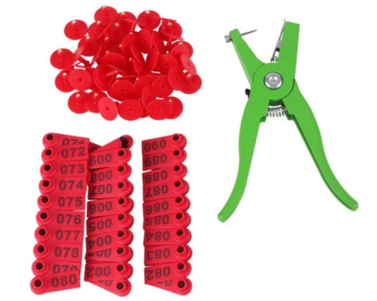 NZ Stock  Ear Tag Marker Applicator + 100 Ear Tags - KiwisLove