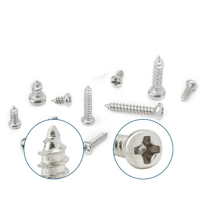 NINDEJIN 1100pcs Round Pan Head Tapping Screws Set M1.2 M1.4 M1.5 M1.7 M2  Mini Screw laptop computer screw Phillips Screw kit