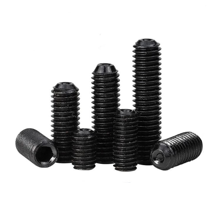 NINDEJIN Hex Hexagon Socket Set Screw Cup Point Grub Screw M2 M3 M4 M5 M6 M8 M10 M12 12.9 Carbon Steel Headless Screw DIN916