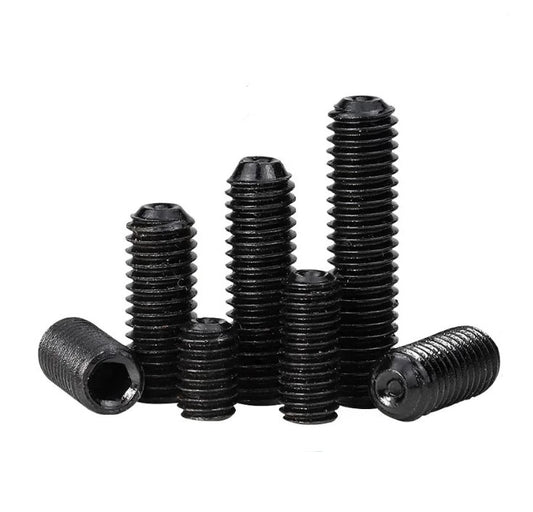 NINDEJIN Hex Hexagon Socket Set Screw Cup Point Grub Screw M2 M3 M4 M5 M6 M8 M10 M12 12.9 Carbon Steel Headless Screw DIN916