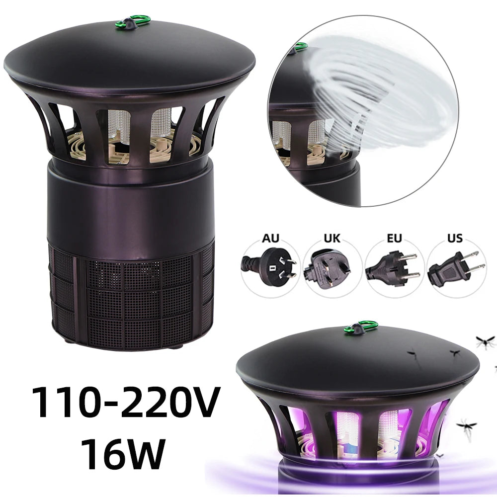 110-220V High Quality Mosquito Lamp Electric Photocatalyst Mosquito Repellent Insect Killer Lamp Trap Strong Suction & LED Uv Li