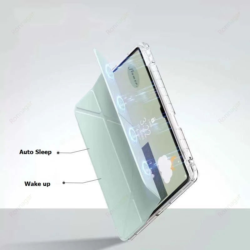 Y-fold Case for Xiaomi Pad 7 Pro/Pad 7 11.2 inch 2024 Redmi SE 11/ 8.7/ 12.1inch Pad 6 /6pro 11'' Mi Pad 5/5pro Clear back Shell
