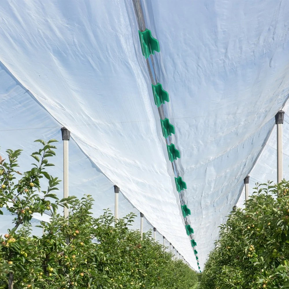 10PCS 5-20mm Thickened Greenhouse Film Plant Support Clamps Garden Shed Row Cover Net Tunnel Hoop Plastic Green Sunshade Frame