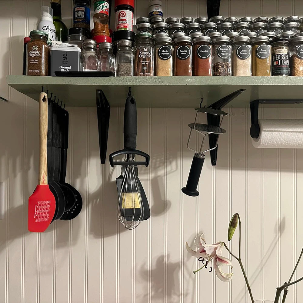 NINDEJIN 66pcs Heavy-duty Screw Hooks Kit Carbon Steel Screw-in Hook Hanger Ceil Cup Hook for Hanging Mug Plant Decorative Screw