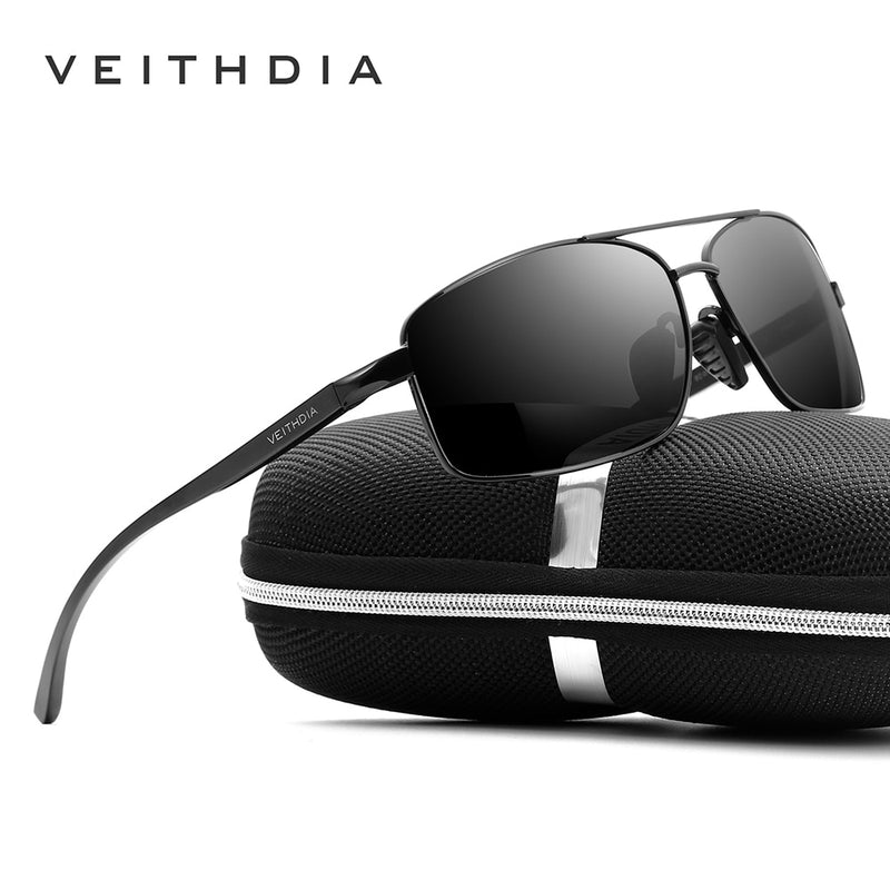 VEITHDIA Brand Sunglasses Polarized UV400 Lens Men's Vintage Aluminum Frame Sun Glasses Goggle Eyewear Accessories For Male 2458 - KiwisLove