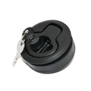 6/4/2PCS Marine Boat Round Deck Lock With Key Black Plastic Flush Pull Slam Latches Lift Ring Handle for Yacht RV Deck Hatches - KiwisLove