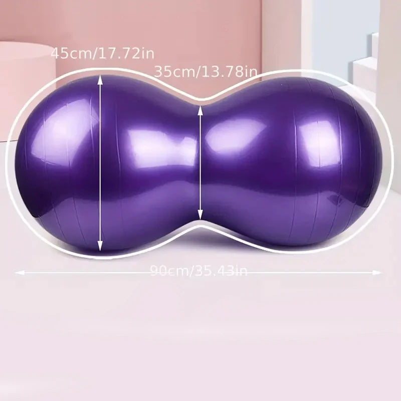 NZ Stock 90*45cm Anti-Burst Peanut Yoga Ball  Sports Gym Yoga Pilates Trainning with Pump