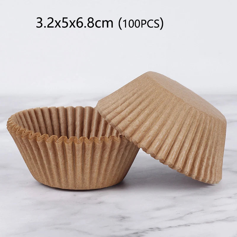 100-1000Pcs Muffin Cupcake Paper Cups Cupcake Liner Baking Muffin Box Cup Case Party Tray Cake Decorating Tools