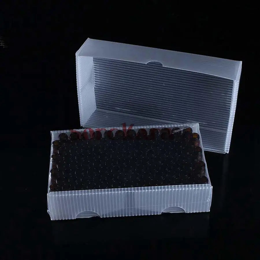 10pcs 2ML Brown Graduated Round Injection Glass Vial with Center Screw Cap 2CC Transparent Liquid Glass Containers - KiwisLove