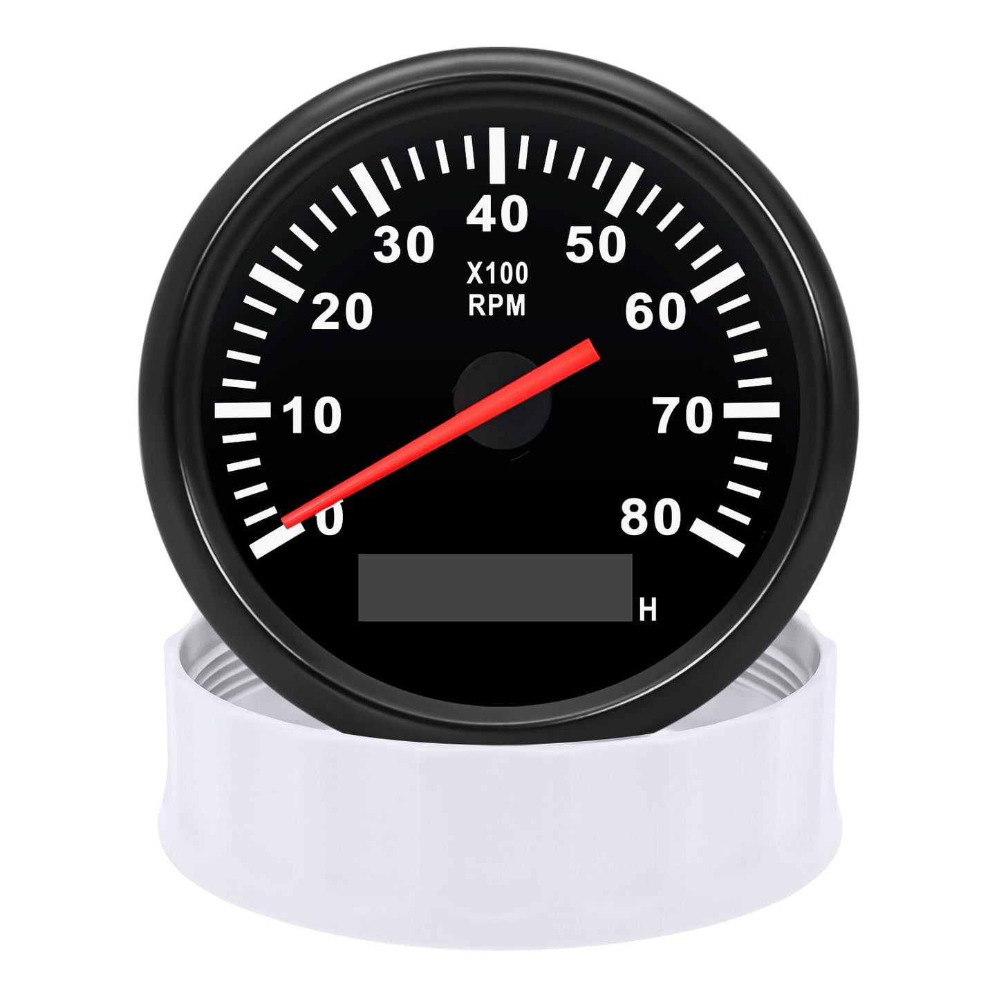 12V/24V 85mm Marine Tacho Meter Gauge LCD Digital Hourmeter Boat Tachometer 3000~8000RPM Toerenteller Hour Meter RPM Sensor - KiwisLove