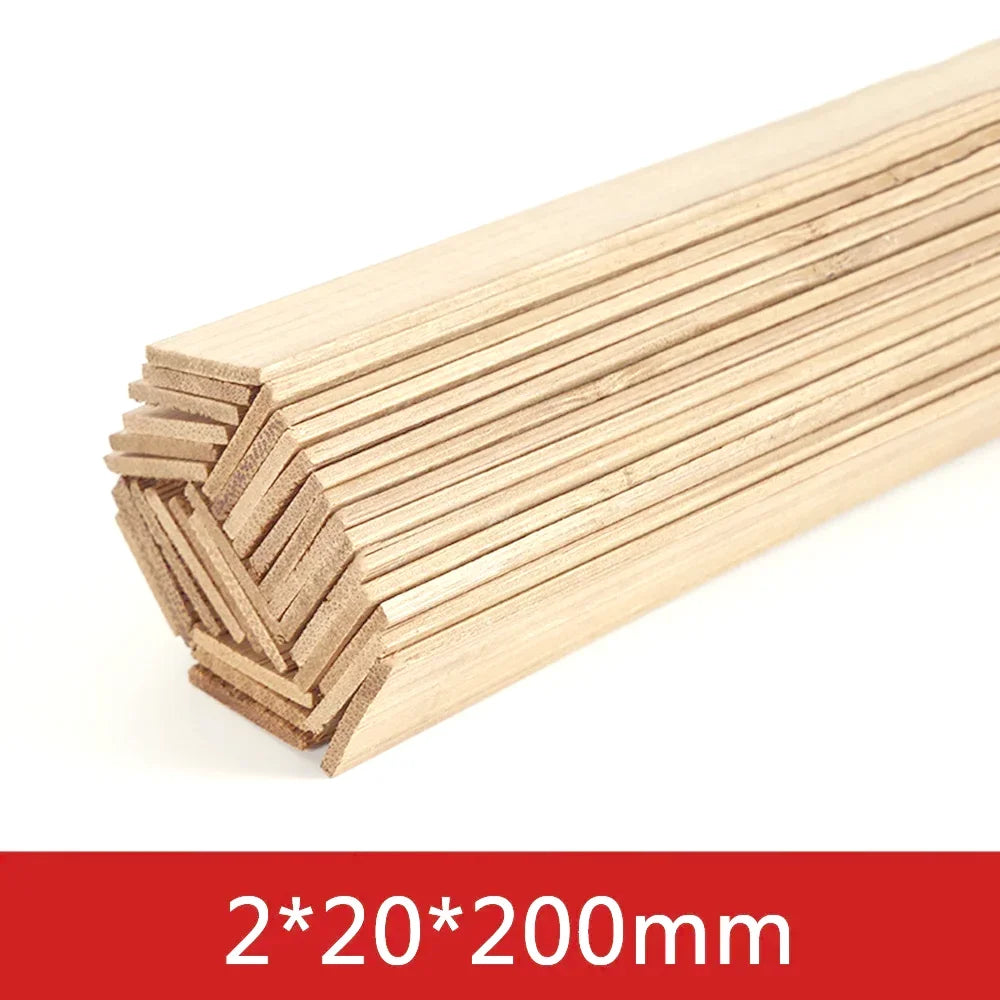 20-50pcs Balsa Wood Craft Square Cudgel Model Building Carving DIY Handicraft Educational Making Accessories Stick
