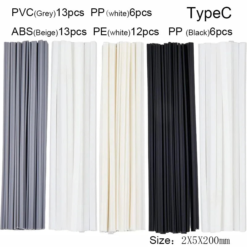 25/50PCS Plastic welding rods ABS/PP/PVC/PE Welding Sticks 5x2mm for Plastic Welder guns Bumper Repair Welding Supplies ﻿