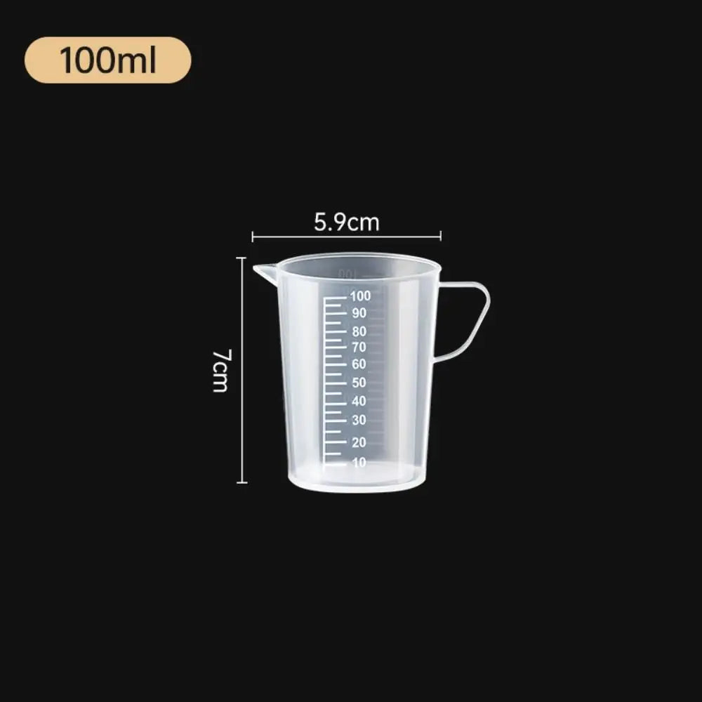 1PC Clear Graduated Measuring Cup Scale Plastic Transparent Mixing Cup Large Capacity With Lid Laboratory Beaker Kitchen Baking - KiwisLove