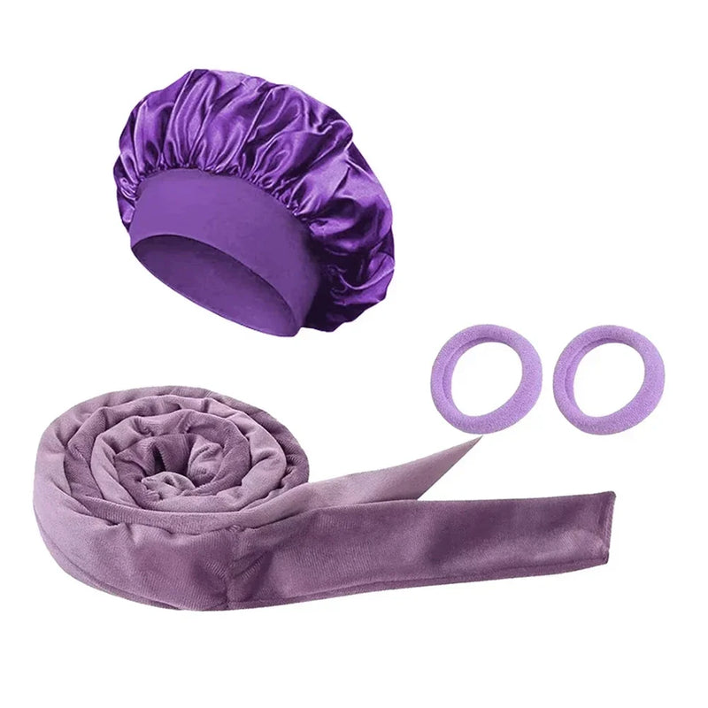 Sleeping Cap Heatless Curle Rod No Heat Ribbon Lazy Hair Curlers Headband Hair Rollers Sleeping Soft Headband Hair Styling Tools - KiwisLove