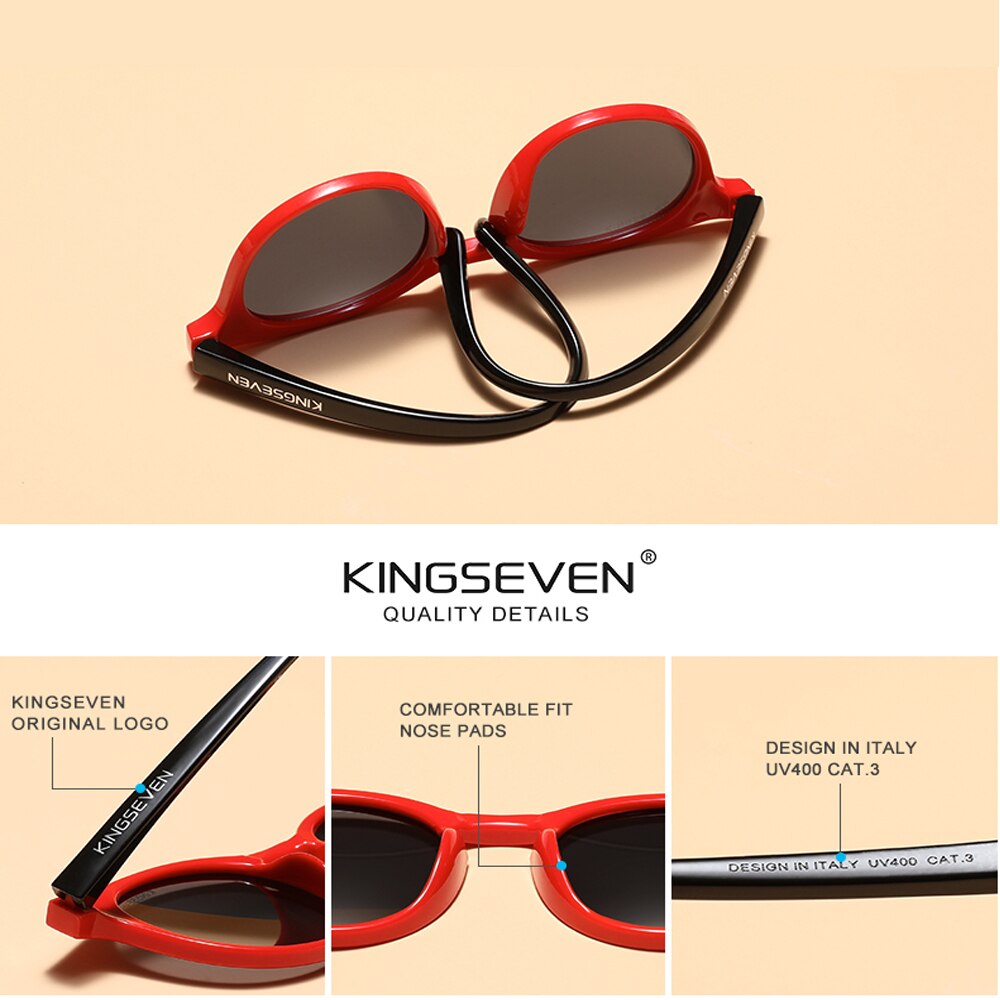 KINGSEVEN Round Polarized Kids Sunglasses Children Sun Glasses Fashion Boys Girls Shades Eyewear UV400 - KiwisLove