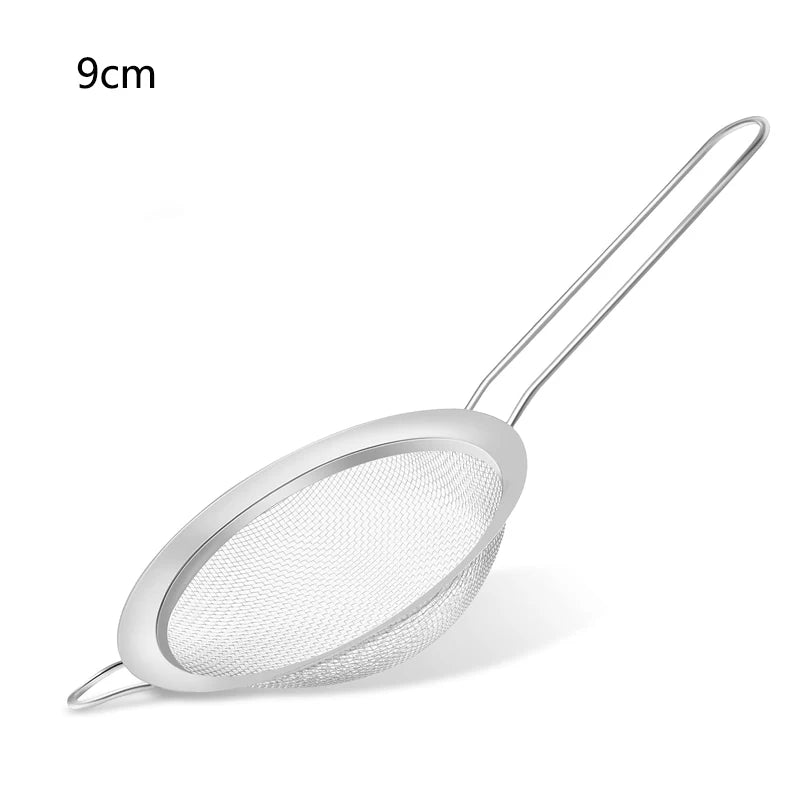 Fine Mesh Stainless Steel Strainer Sieve Juice Egg Filter Colanders Coffee Tea Vegtables Filtering Food Kitchen Accessories