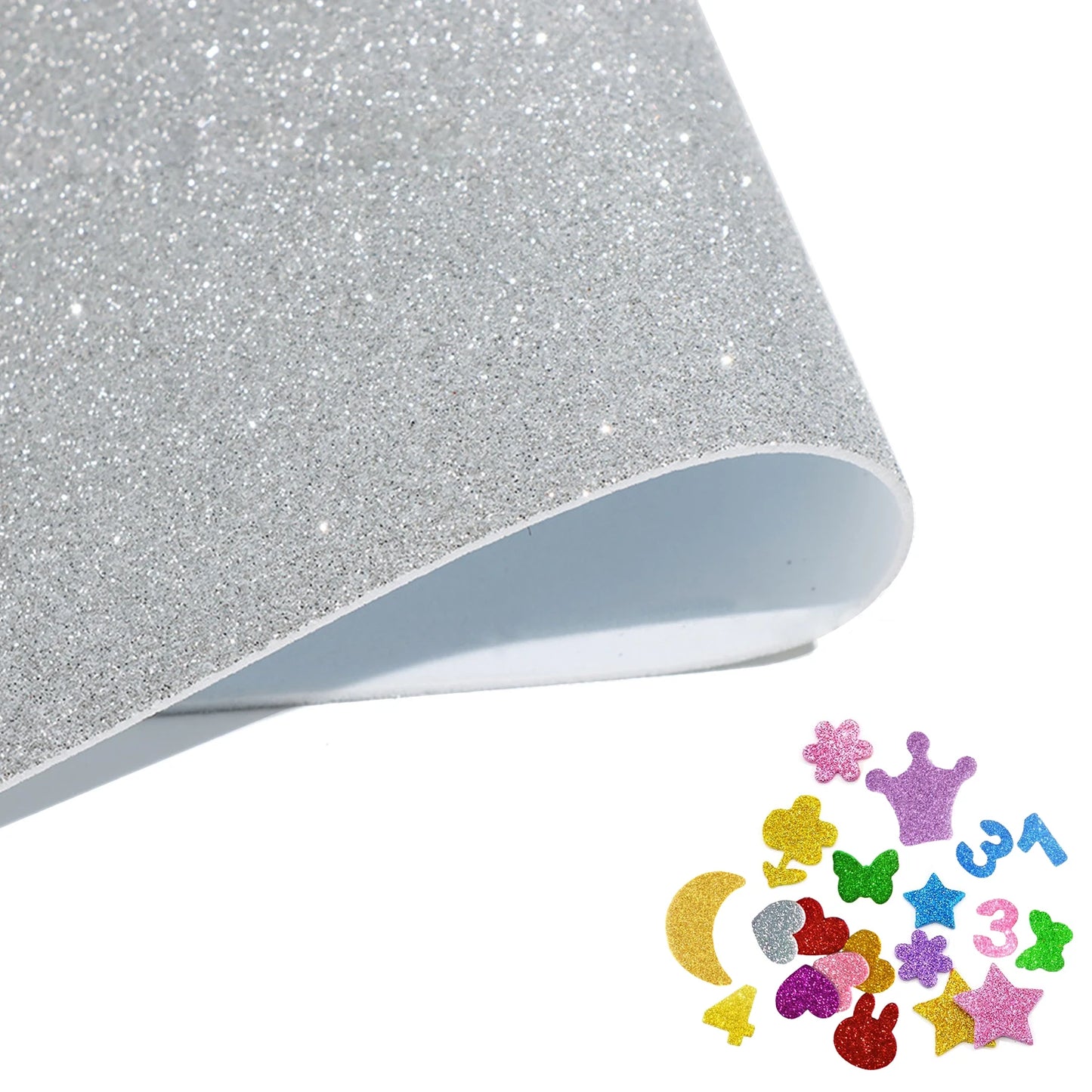 1pcs DIY Sparkle Foam Paper 40x60cm, Self-Stick Glitter Sheets No Glue Needed, Easy Cut for Kids Crafts & Handmade Projects