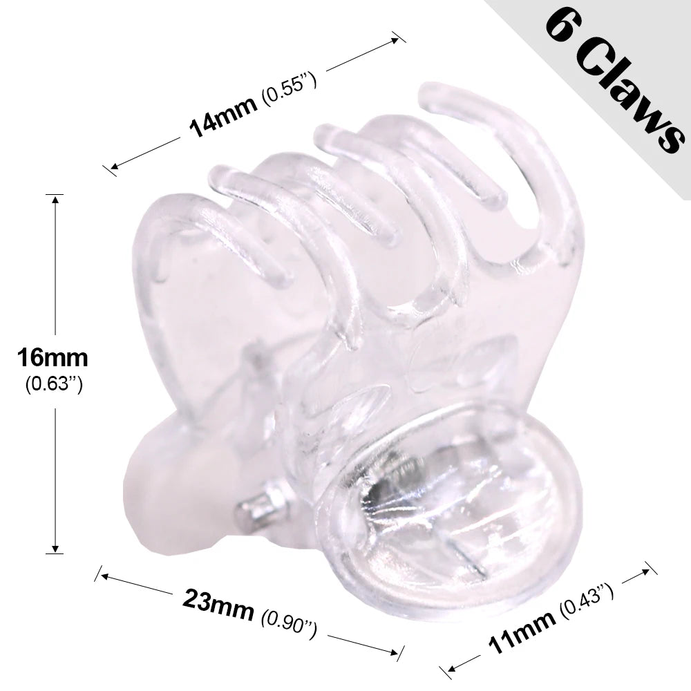 30/50PCS Transparent Garden Plant Clips Clear Plastic 6-Claw Orchid Clamp Flower Climbing Stem Butterfly Decorative  Support Too
