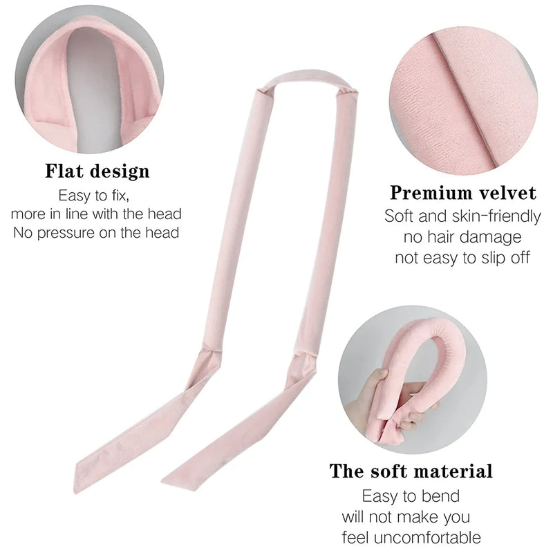Heatless Curling Rod Headband No Heat Ribbon Hair Rollers Silk Curls Lazy Hair Curlers Sleeping Soft Headband Hair Styling Tools - KiwisLove