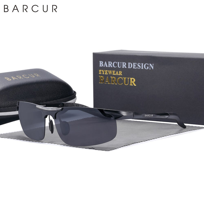 BARCUR Aluminum Sports Sunglasses Men Ultra Light Sun Glasses for Women Polarized Anti-Reflective Eyewear Accessory - KiwisLove