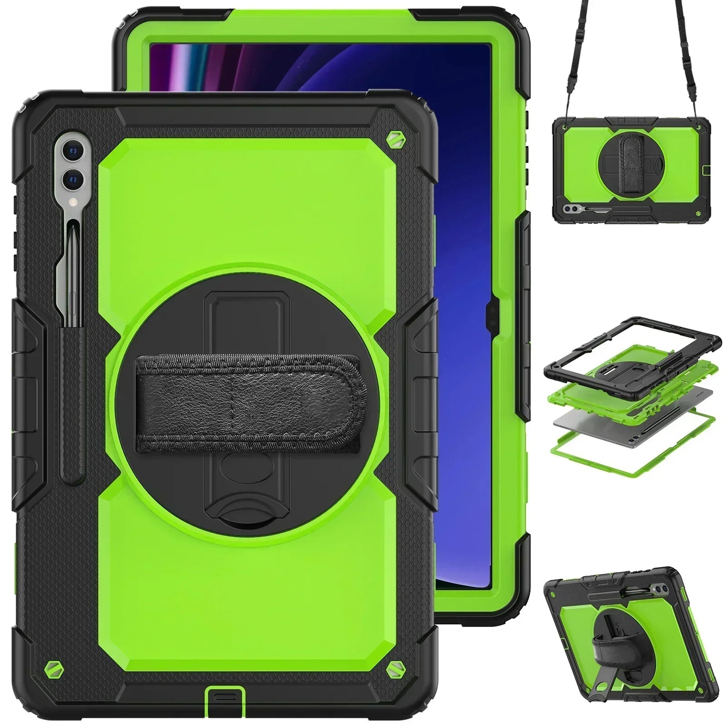 Case for Samsung Galaxy Tab S10 FE+/ S10 FE Plus 5G 13.1″ 2025 X620 X626b Heavy Duty Shockproof Protective Case Screen Protector