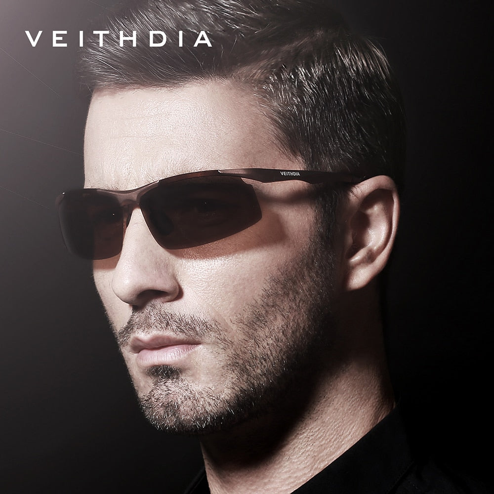 VEITHDIA Sunglasses Aluminum Men Polarized UV400 Lens Rectangle Rimless Driving Fishing Sun Glasses Sports Eyewear For Male 6535 - KiwisLove