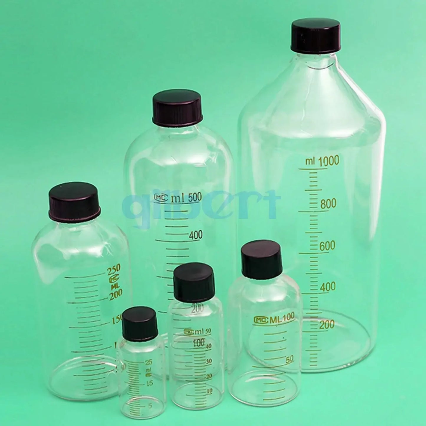 50ml 100ml 150ml 200ml 250ml 500ml Borosilicate Glass Scale Serum Bottle Reagent Sample Bottle Lab - KiwisLove