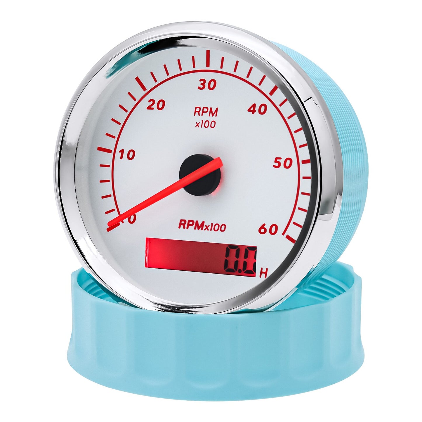 New Blue Shell 85mm Waterproof Boat Tacho Sensor Marine Tachometer with Hourmeter 3000 4000 6000 8000 RPM Tachometer 12V/24V - KiwisLove
