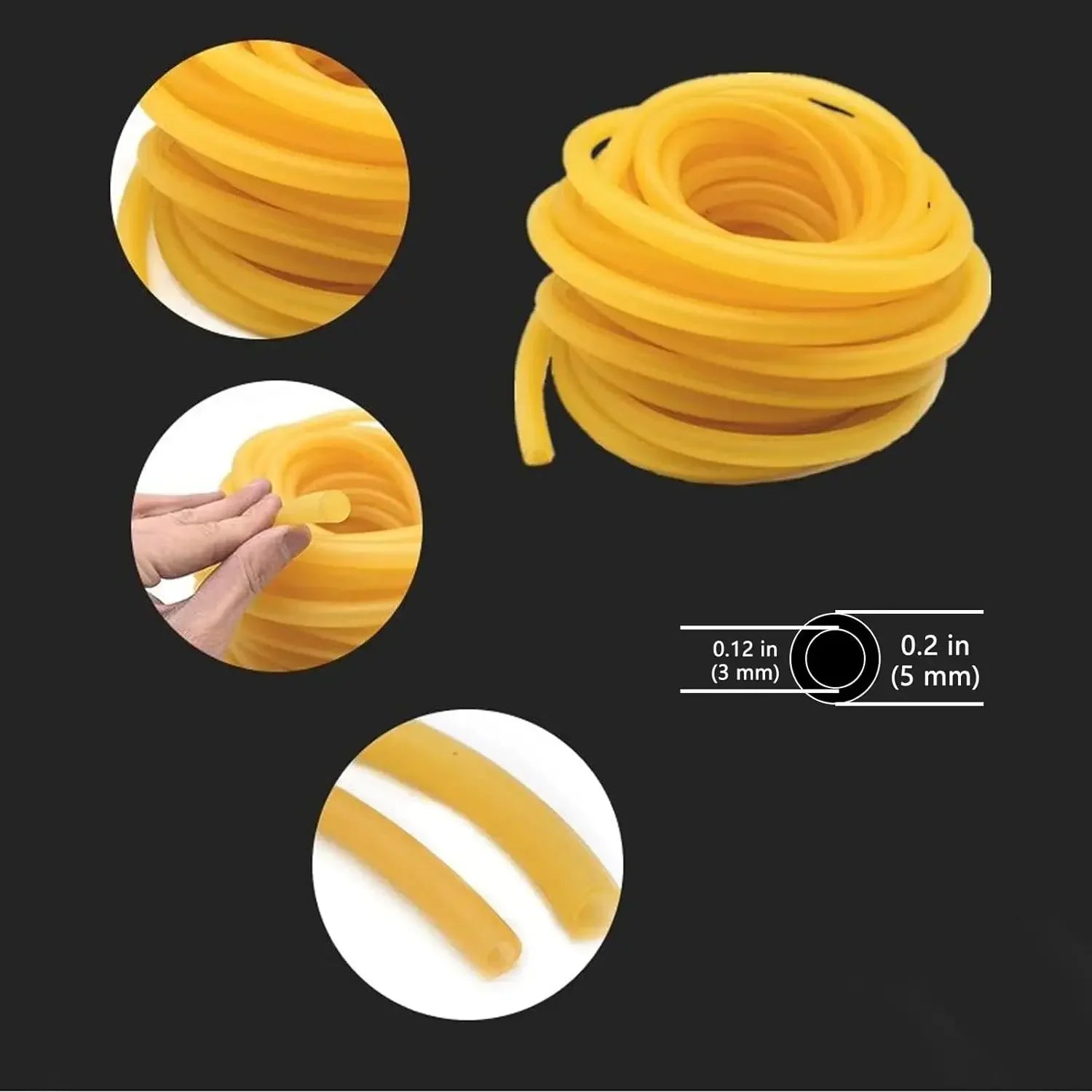 1M/2M Nature Latex Rubber Hoses ID 1.5 ~20mm Slingshot Tubing Catapult  High Resilient Elastic Surgical Medical Tube - KiwisLove