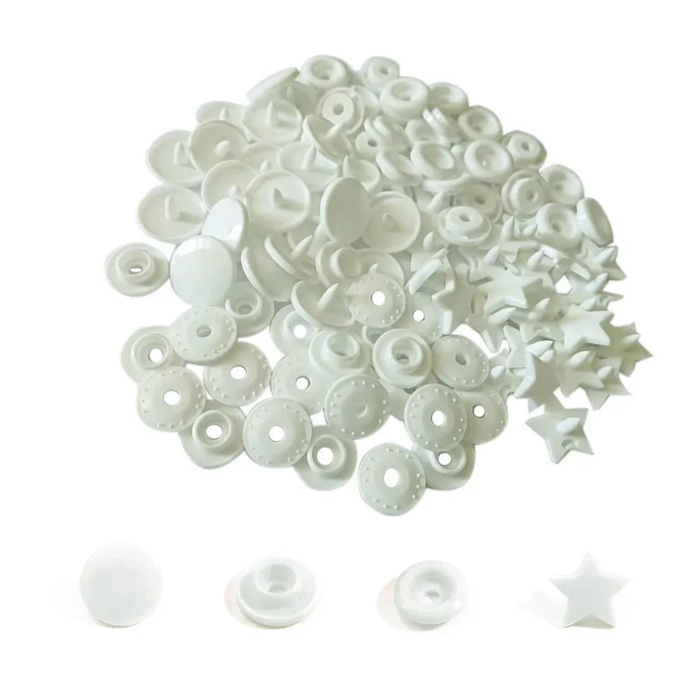25-100sets Star Shape T5 Plastic Snap Buttons For Clothing DIY Garment Press Stud Fasteners Used to diapers/Bibs/Bags/Folder/