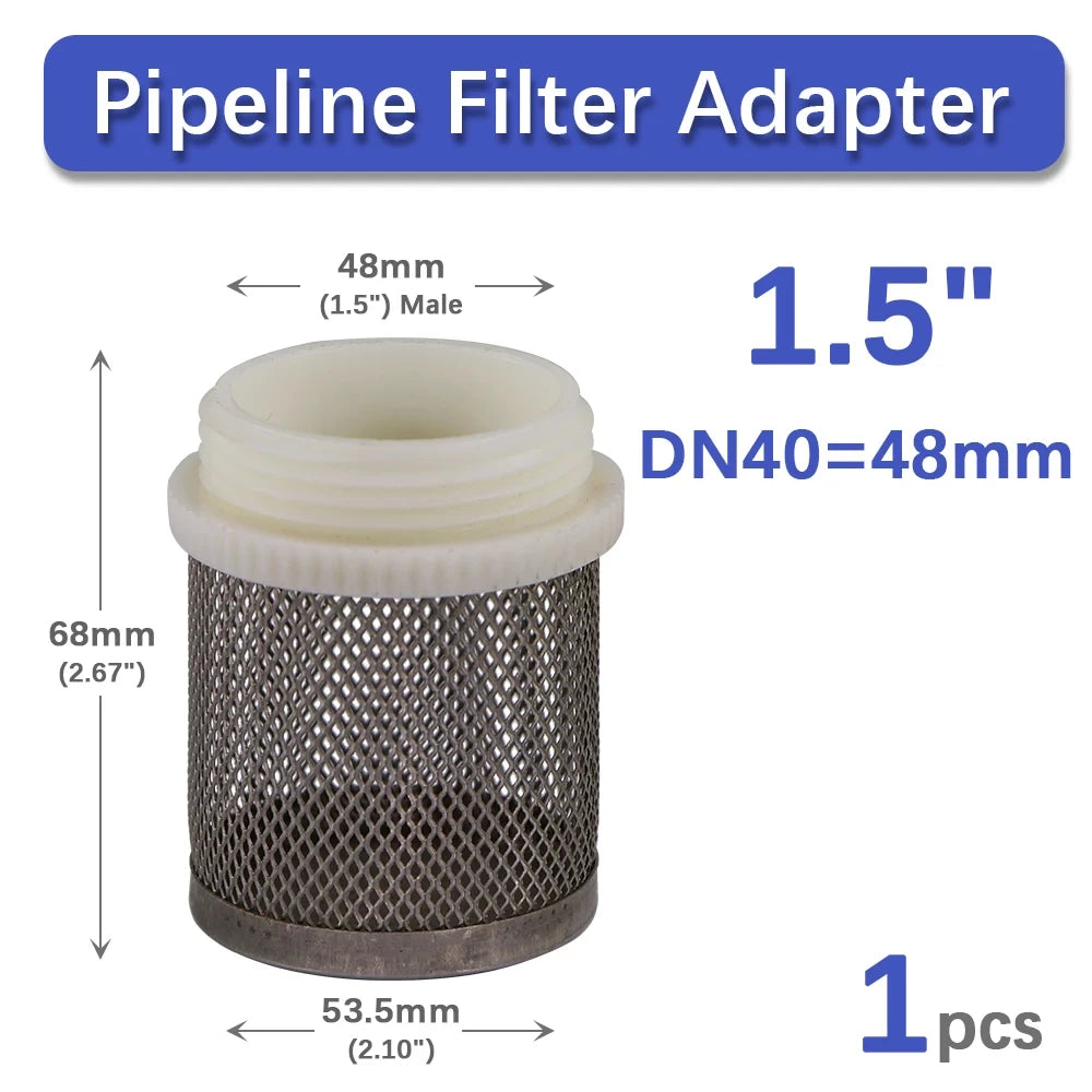 Stainless Steel 1/2" 3/4" 1" 1.2" 1.5" 2" Garden Irrigation Hose Pipline Filter Water Pump Car Washing Filter Aquarium Fish Tank