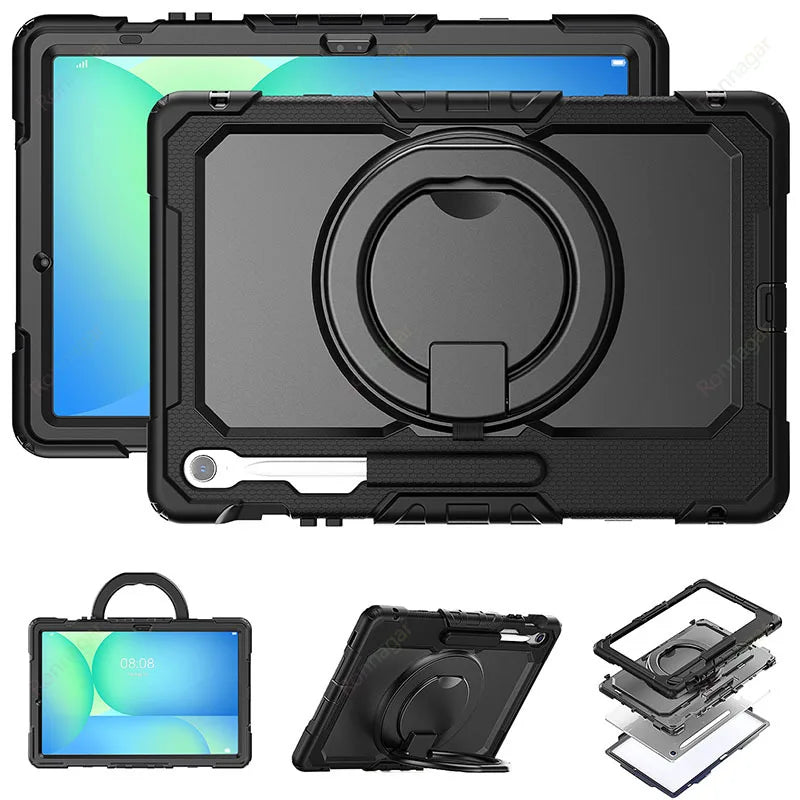 Compatible with Samsung Galaxy Tab S10 FE+ 13.1 inch SM-X620/X626B Case Heavy Armor Shockproof Drop Funda S10 fe + 13.1" Cover