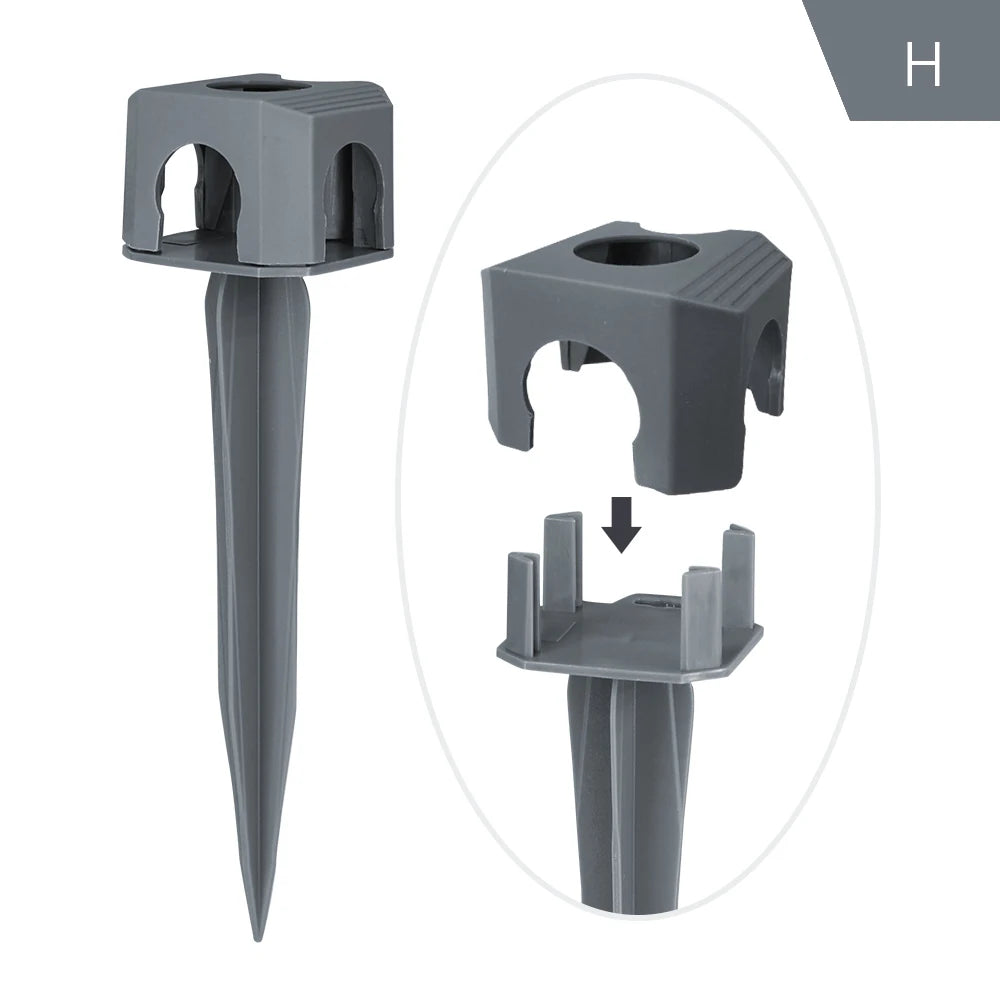 10/20pcs 12MM Tubing Accessory Garden Irrigation Fitting for OD-12MM Hose Adapters Anti-Fall Off Tee Elbow Equal Stake Quick Con