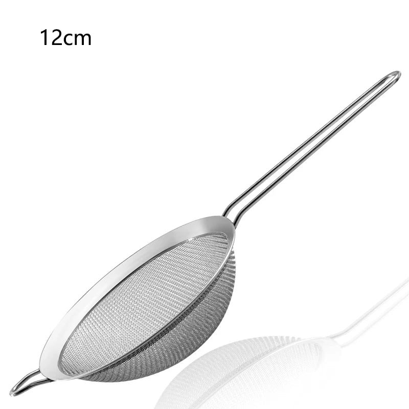 Fine Mesh Stainless Steel Strainer Sieve Juice Egg Filter Colanders Coffee Tea Vegtables Filtering Food Kitchen Accessories