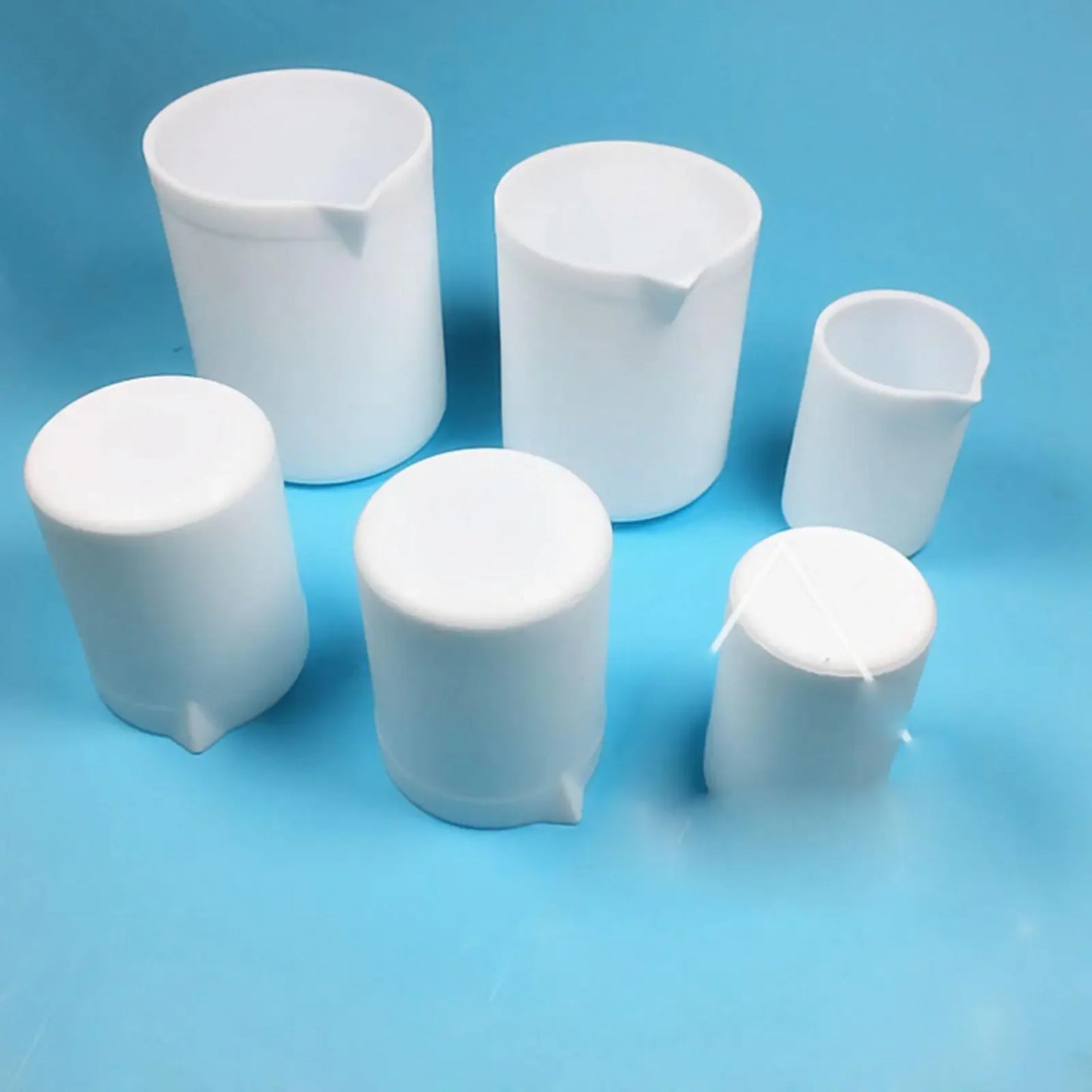 30ml 50ml 100ml 150ml 200ml 250ml 300ml 350ml 400ml 500ml 1000ml 2000ml White Measuring Beaker PTFE Silicone Lab Ware - KiwisLove