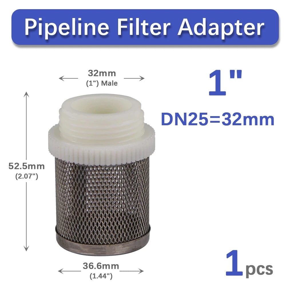 Stainless Steel 1/2" 3/4" 1" 1.2" 1.5" 2" Garden Irrigation Hose Pipline Filter Water Pump Car Washing Filter Aquarium Fish Tank