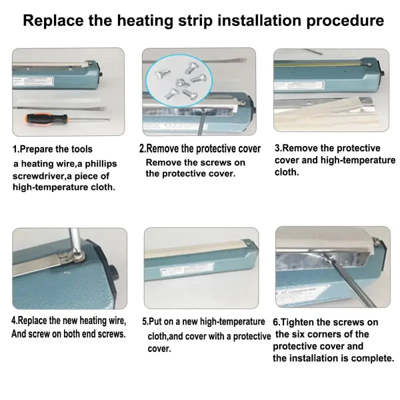 5m Nichrome Flat Heater Wire For Heating Elements Strip Accessories of Vacuum Sealing Packaging Machine Heating Sealer Parts