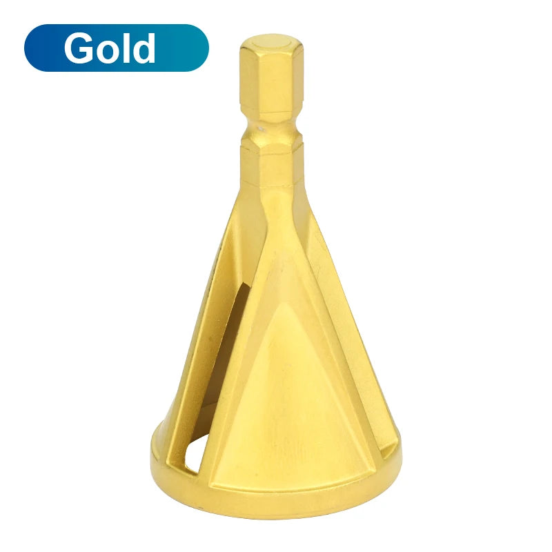 NINDEJIN External Deburring Chamfer Tool Drill Bit Burr Remover Tool HSS Hexagon Shank for Copper Aluminum Steel - KiwisLove