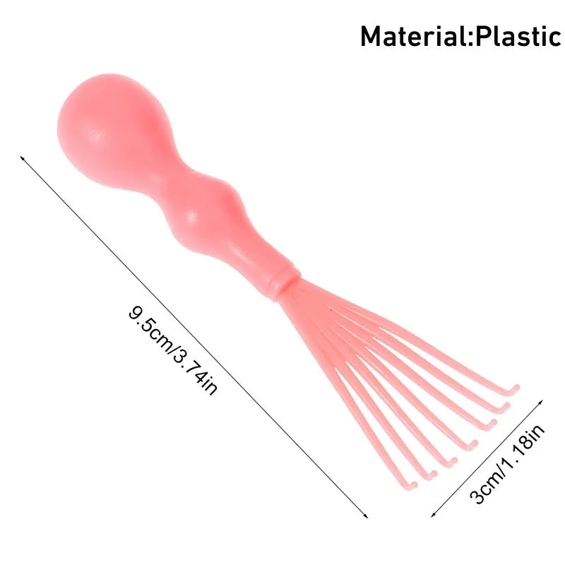 1PCS Wooden Comb Cleaner Delicate Cleaning Removable Hair Brush Comb Cleaner Tool Handle Embeded Tool
