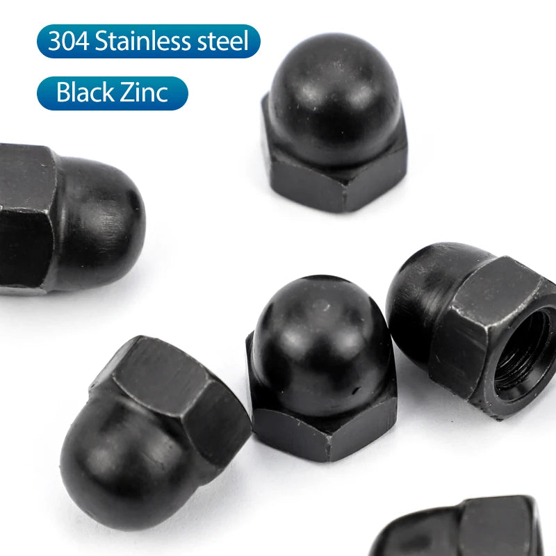 NINDEJIN Acorn Cap Nut M3 M4 M5 M6 M8 M10 M12 M14 M16 M18 Stainless Steel Decorative Dome Cap Nuts Blind Nuts