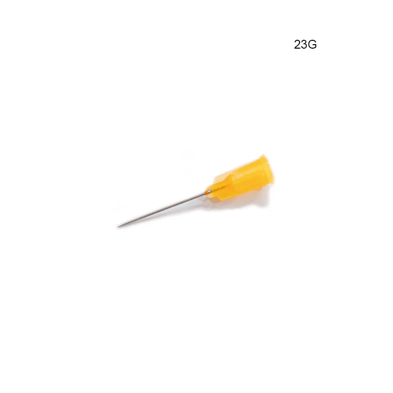 25pcs 1 Inch Dispensing Needles Syringe Needle 1 Inch Length Machine Nozzle Glue Needle Blunt End Threaded Port 14G-27G