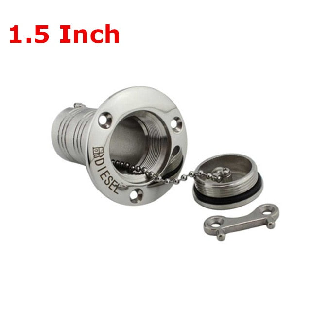 1-1/2" and 2" Marine Boat Hardware Deck Fillers 316 Stainless Deck Filler Fuel Water Waste Diesel Gas Key Cap Filler 38mm 50mm - KiwisLove