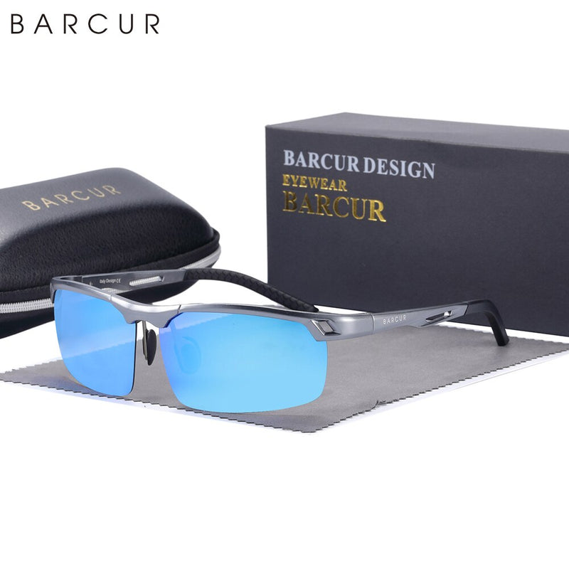 BARCUR Original Aluminium Mens Sunglasses Polarized UVA&B Protection Light Weight Sun Glasses for Man Women Sports Eyewear - KiwisLove